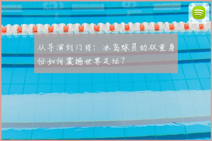 从导演到门将：冰岛球员的双重身份如何震撼世界足坛？